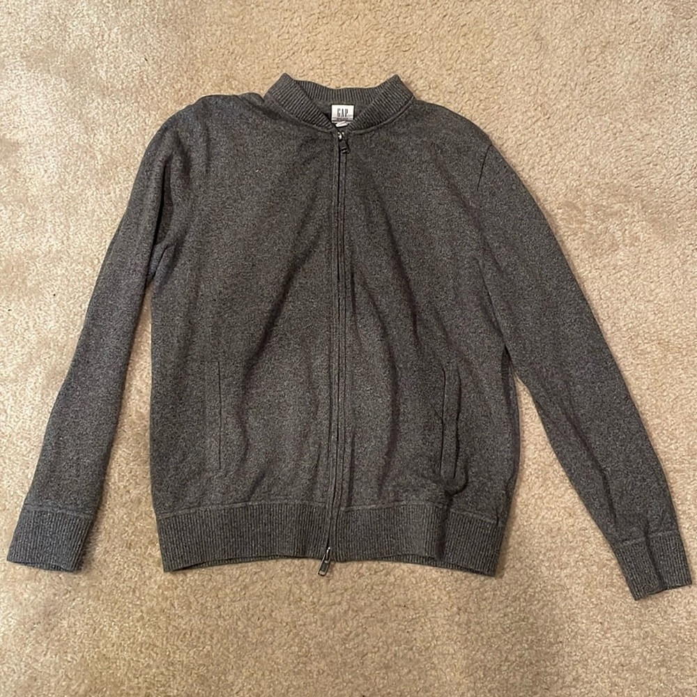 GAP mens zip up cardigan